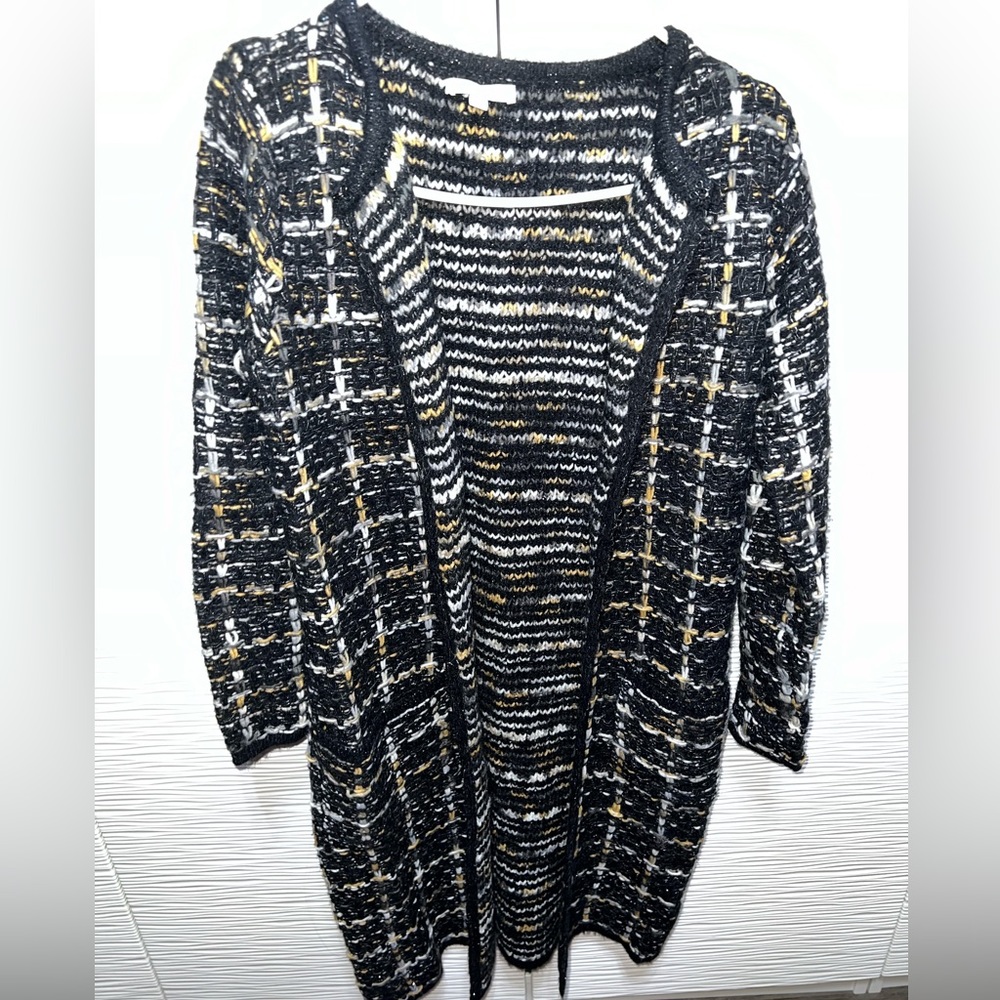 Long knit cardigan